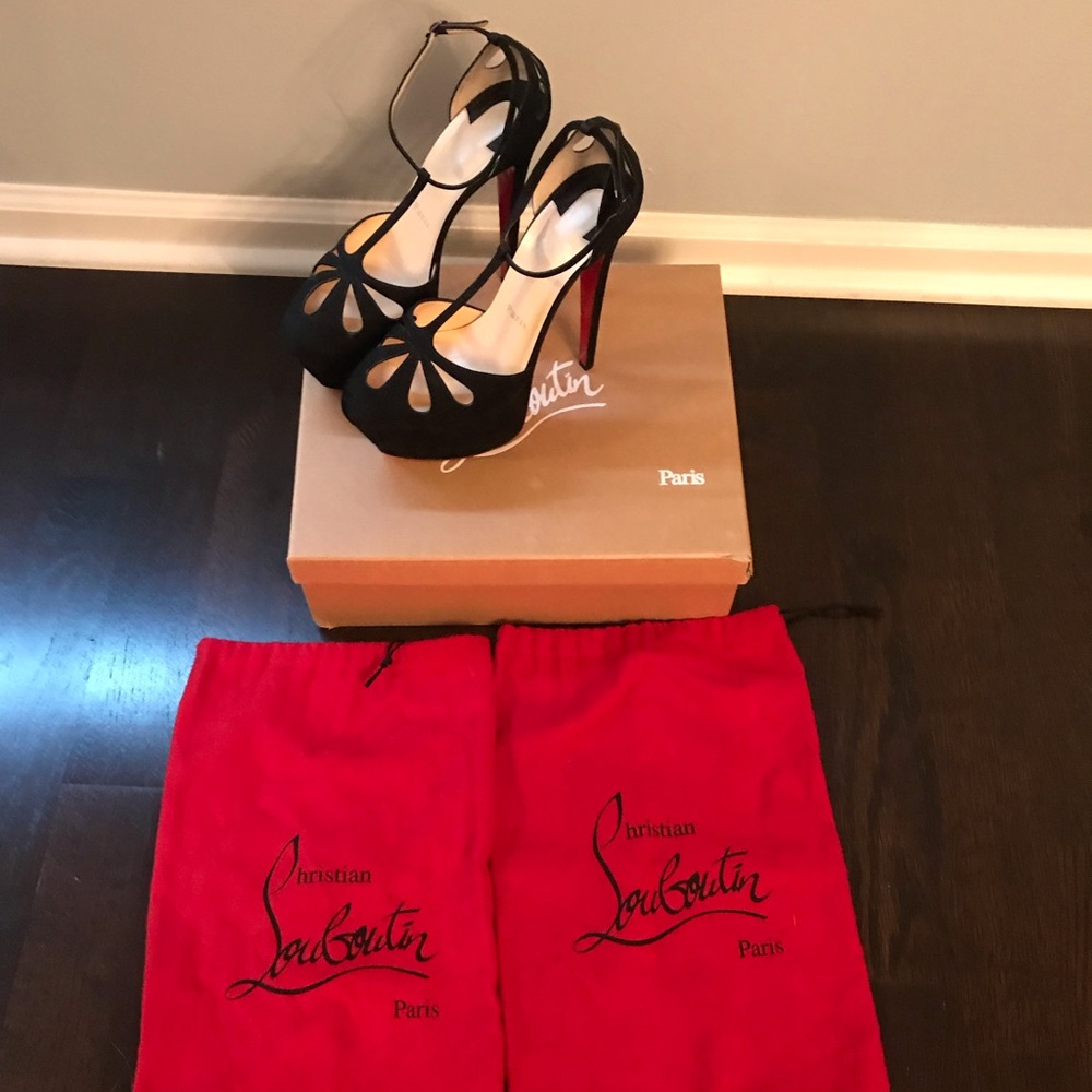 Authentic Christian Louboutin T-Strap Pumps